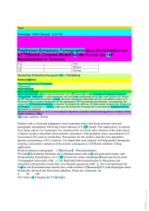 Uracil: Lineares Modell für die Kinetik der 18F