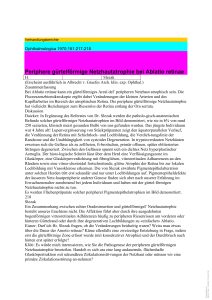 Periphere gürtelförmige Netzhautatrophie bei Ablatio retinae