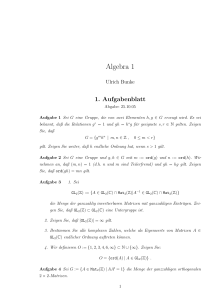 Algebra 1 - Uni Regensburg