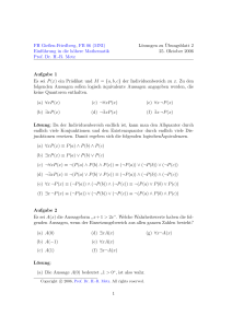 FH Gießen-Friedberg, FB 06 (MNI) Lösungen zu ¨Ubungsblatt 2