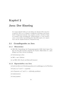 Kapitel 2 Java: Der Einstieg