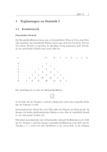 1 Ergänzungen zu Statistik I