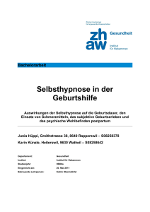 Selbsthypnose in der Geburtshilfe