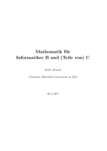 Mathematik für Informatiker B und (Teile von) C - Christian