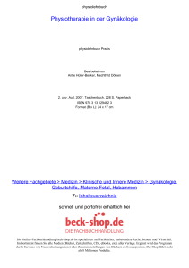 Physiotherapie in der Gynäkologie - ReadingSample - Beck-Shop