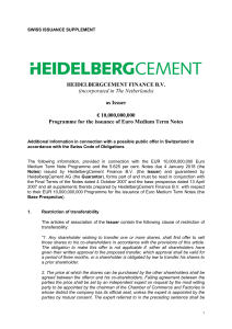 Swiss Wrapper - HeidelbergCement Group