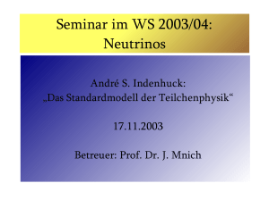 Seminar über Neutrinos, WS 2003/04