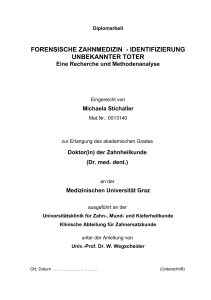 forensische zahnmedizin - identifizierung unbekannter toter