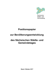 Positionspapier zur Bevölkerungsentwicklung des Sächsischen