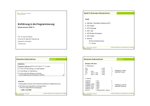 Einführung in die Programmierung