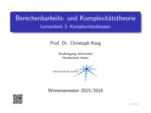 Folien - Prof. Dr. Christoph Karg