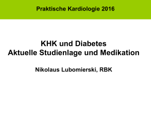 KHK und Diabetes Aktuelle Studienlage und Medikation