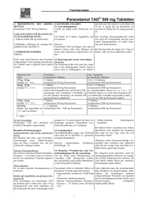 Paracetamol TAD 500 mg Tabletten