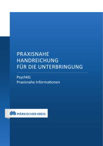 praxisnahe handreichung für die unterbringung