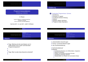 Programmierparadigmen - Einführung in Scheme