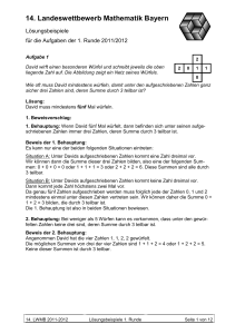 14. Landeswettbewerb Mathematik Bayern
