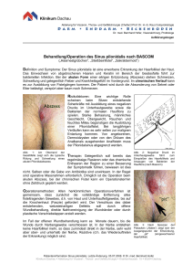 Aufklärungsbogen für Operation des Pilonidalsinus (Klinikum Dachau)