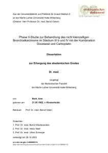 Phase II-Studie zur Behandlung des nicht kleinzelligen