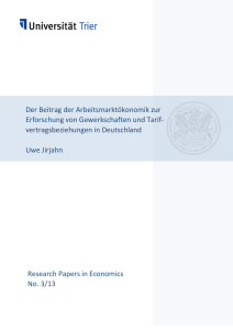 Research Papers in Economics No. 3/13 Der Beitrag der