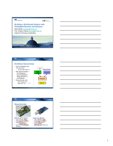 Building a Distributed System with Embedded Devices and Sensors