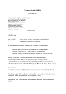 Vorlesung Logik, SS 2003 - informatik.uni