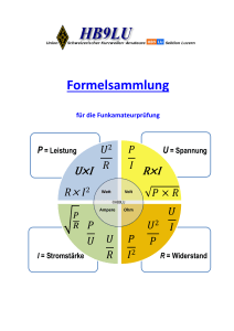 Formelsammlung für die Amateurfunkprüfung