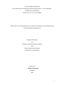 VEGF und Flt-1 als Prognosefaktoren bei neoadjuvant behandelten