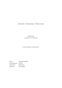 Double Centralizer Theorems