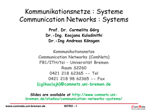 Kommunikationsnetze I Communication Networks I