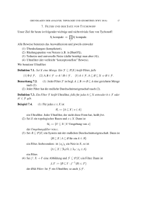 7. Filter und der Satz von Tychonoff