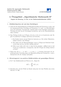 3. ¨Ubungsblatt ,,Algorithmische Mathematik II”