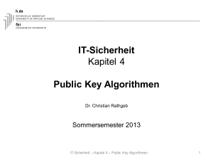 IT-Sicherheit Kapitel 2 Symmetrische Kryptographie