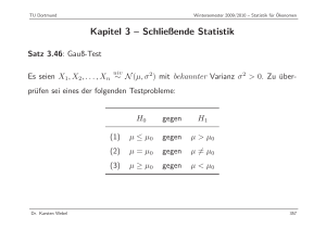 Kapitel 3 – Schließende Statistik - Fakultät Statistik (TU Dortmund)