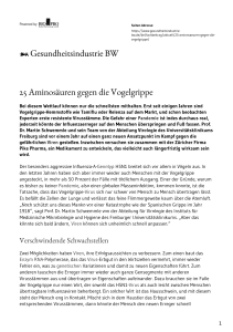 25 Aminosäuren gegen die Vogelgrippe