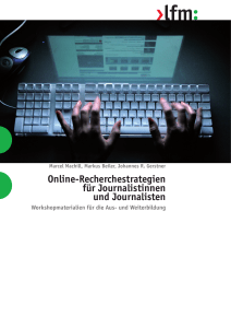Online-Recherchestrategien für Journalistinnen und Journalisten
