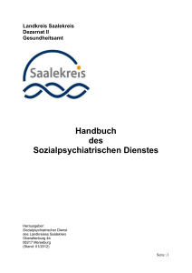 Landkreis Saalekreis Dezernat II Gesundheitsamt Handbuch des