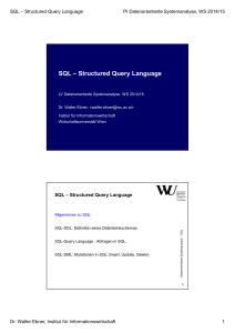 SQL – Structured Query Language