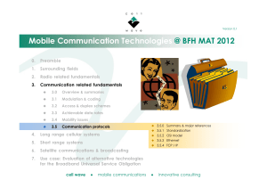 Mobile Communication Technologies @ BFH MAT 2012