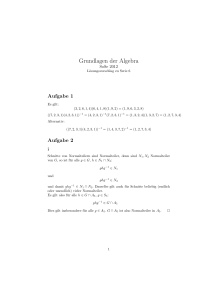 Grundlagen der Algebra
