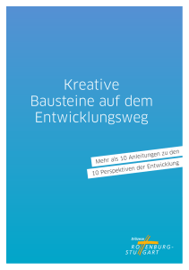 Kreative Bausteine auf dem Entwicklungsweg