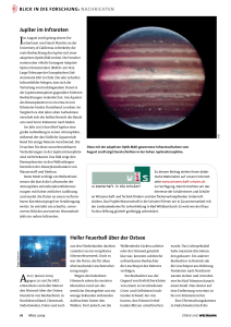 Jupiter im infraroten heller Feuerball über der ostsee