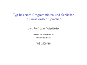 Typ-basiertes Programmieren und Schließen in