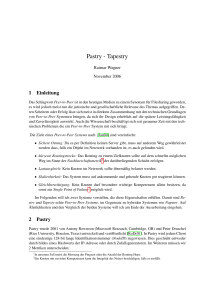 Pastry - Tapestry - Verteilte Systeme