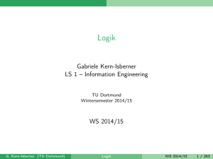 Gabriele Kern-Isberner LS 1 – Information Engineering WS 2014/15