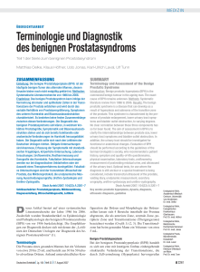 Terminologie und Diagnostik des benignen Prostatasyndroms