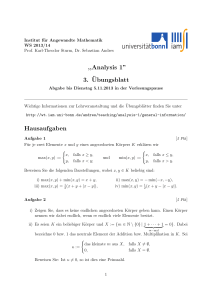 ,,Analysis 1” 3.¨Ubungsblatt Hausaufgaben