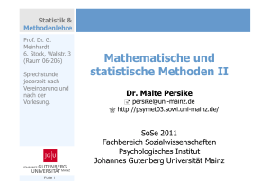 Mathematische und statistische Methoden II