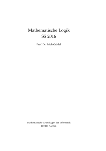 Mathematische Logik SS 2016 - RWTH