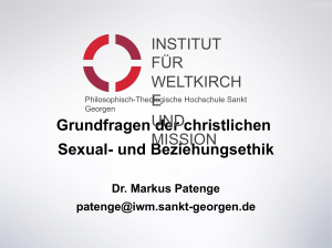 Grundfragen der christlichen Sexual