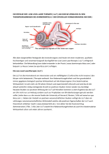 1 die erfolge der low level laser therapie ( lllt ) am ohr im vergleich